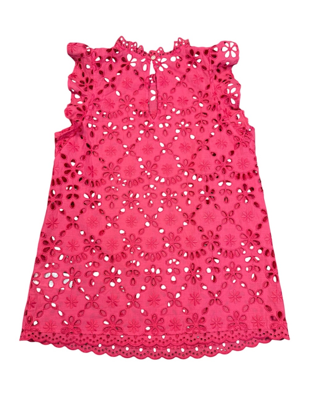 J. Crew Hot Pink Eyelet Lace Sleeveless Top - Picture 4 of 11